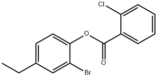 2-bromo-4-ethylphenyl 2-chlorobenzoate Struktur