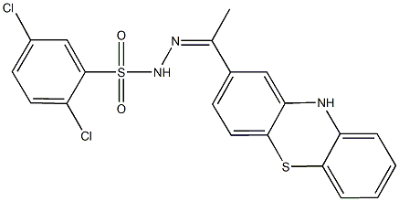 2,5-dichloro-N'-[1-(10H-phenothiazin-2-yl)ethylidene]benzenesulfonohydrazide Struktur