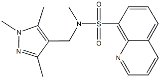 N-methyl-N-[(1,3,5-trimethyl-1H-pyrazol-4-yl)methyl]-8-quinolinesulfonamide Struktur