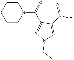 1-({1-ethyl-4-nitro-1H-pyrazol-3-yl}carbonyl)piperidine Struktur