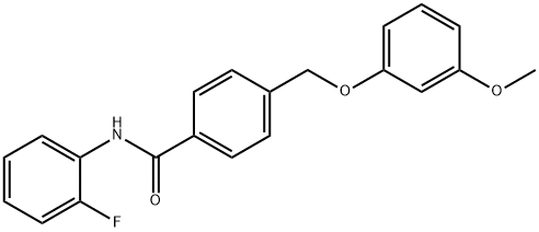 N-(2-fluorophenyl)-4-[(3-methoxyphenoxy)methyl]benzamide Struktur