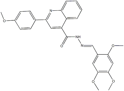 2-(4-methoxyphenyl)-N'-(2,4,5-trimethoxybenzylidene)-4-quinolinecarbohydrazide Struktur