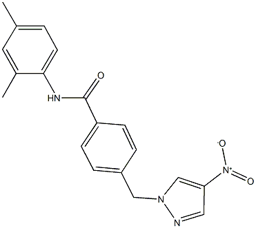 N-(2,4-dimethylphenyl)-4-({4-nitro-1H-pyrazol-1-yl}methyl)benzamide Struktur