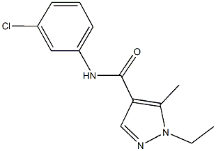 N-(3-chlorophenyl)-1-ethyl-5-methyl-1H-pyrazole-4-carboxamide Struktur