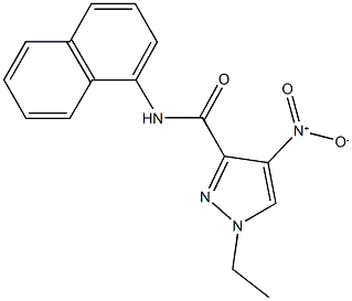 1-ethyl-4-nitro-N-(1-naphthyl)-1H-pyrazole-3-carboxamide Struktur