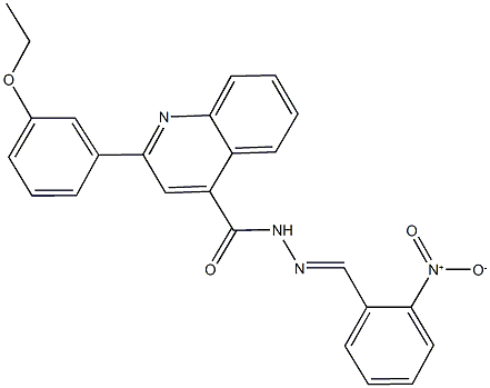 2-(3-ethoxyphenyl)-N'-{2-nitrobenzylidene}-4-quinolinecarbohydrazide Struktur