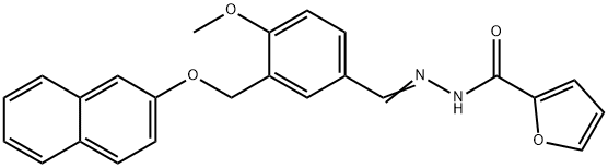 N'-{4-methoxy-3-[(2-naphthyloxy)methyl]benzylidene}-2-furohydrazide Struktur