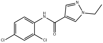 N-(2,4-dichlorophenyl)-1-ethyl-1H-pyrazole-4-carboxamide Struktur