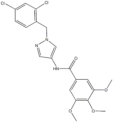 N-[1-(2,4-dichlorobenzyl)-1H-pyrazol-4-yl]-3,4,5-trimethoxybenzamide Struktur