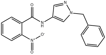 N-(1-benzyl-1H-pyrazol-4-yl)-2-nitrobenzamide Struktur