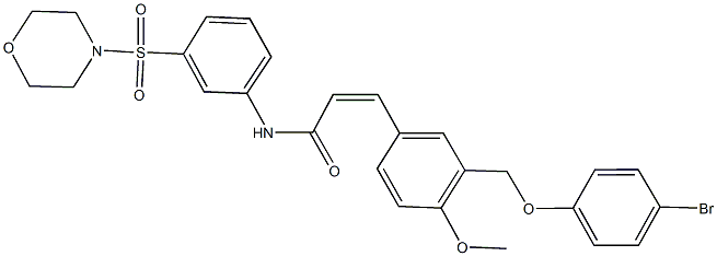 3-{3-[(4-bromophenoxy)methyl]-4-methoxyphenyl}-N-[3-(4-morpholinylsulfonyl)phenyl]acrylamide Struktur