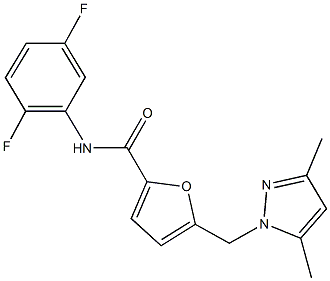 N-(2,5-difluorophenyl)-5-[(3,5-dimethyl-1H-pyrazol-1-yl)methyl]-2-furamide Struktur