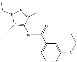 3-ethoxy-N-(1-ethyl-3,5-dimethyl-1H-pyrazol-4-yl)benzamide Struktur