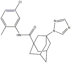 N-(5-chloro-2-methylphenyl)-3-(1H-1,2,4-triazol-1-yl)-1-adamantanecarboxamide Struktur