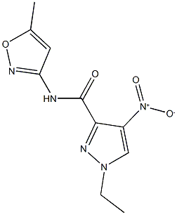 1-ethyl-4-nitro-N-(5-methyl-3-isoxazolyl)-1H-pyrazole-3-carboxamide Struktur