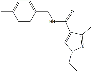 1-ethyl-3-methyl-N-(4-methylbenzyl)-1H-pyrazole-4-carboxamide Struktur