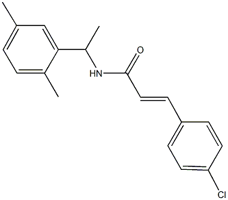 3-(4-chlorophenyl)-N-[1-(2,5-dimethylphenyl)ethyl]acrylamide Struktur