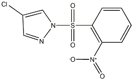 4-chloro-1-({2-nitrophenyl}sulfonyl)-1H-pyrazole Struktur