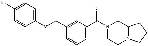 4-bromophenyl 3-(hexahydropyrrolo[1,2-a]pyrazin-2(1H)-ylcarbonyl)benzyl ether Struktur