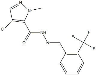 4-chloro-1-methyl-N'-[2-(trifluoromethyl)benzylidene]-1H-pyrazole-5-carbohydrazide Struktur