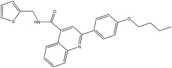 2-(4-butoxyphenyl)-N-(2-thienylmethyl)-4-quinolinecarboxamide Struktur