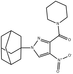 1-({1-(1-adamantyl)-4-nitro-1H-pyrazol-3-yl}carbonyl)piperidine Struktur