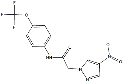 2-{4-nitro-1H-pyrazol-1-yl}-N-[4-(trifluoromethoxy)phenyl]acetamide Struktur