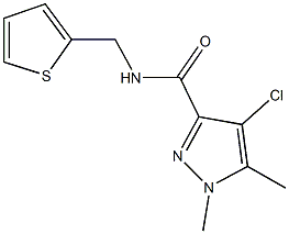 4-chloro-1,5-dimethyl-N-(2-thienylmethyl)-1H-pyrazole-3-carboxamide Struktur