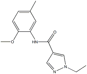 1-ethyl-N-(2-methoxy-5-methylphenyl)-1H-pyrazole-4-carboxamide Struktur