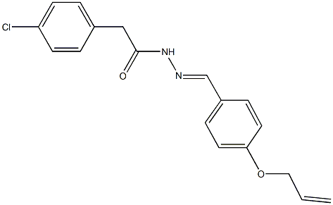 N'-[4-(allyloxy)benzylidene]-2-(4-chlorophenyl)acetohydrazide Struktur