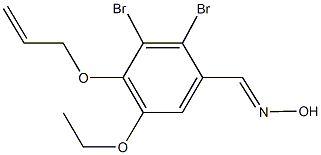 4-(allyloxy)-2,3-dibromo-5-ethoxybenzaldehyde oxime Struktur