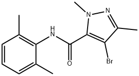 4-bromo-N-(2,6-dimethylphenyl)-1,3-dimethyl-1H-pyrazole-5-carboxamide Struktur