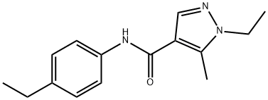 1-ethyl-N-(4-ethylphenyl)-5-methyl-1H-pyrazole-4-carboxamide Struktur