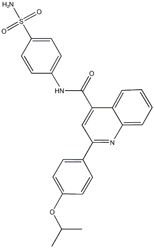 N-[4-(aminosulfonyl)phenyl]-2-(4-isopropoxyphenyl)-4-quinolinecarboxamide Struktur