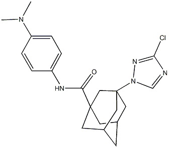 3-(3-chloro-1H-1,2,4-triazol-1-yl)-N-[4-(dimethylamino)phenyl]-1-adamantanecarboxamide Struktur