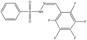 N'-(2,3,4,5,6-pentafluorobenzylidene)benzenesulfonohydrazide Struktur