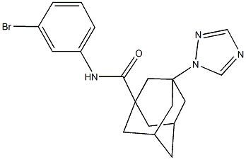 N-(3-bromophenyl)-3-(1H-1,2,4-triazol-1-yl)-1-adamantanecarboxamide Struktur