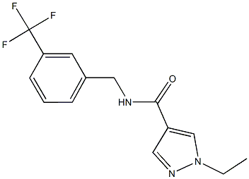 1-ethyl-N-[3-(trifluoromethyl)benzyl]-1H-pyrazole-4-carboxamide Struktur