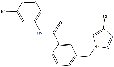 N-(3-bromophenyl)-3-[(4-chloro-1H-pyrazol-1-yl)methyl]benzamide Struktur