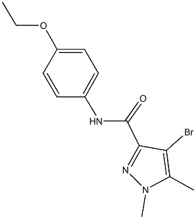 4-bromo-N-(4-ethoxyphenyl)-1,5-dimethyl-1H-pyrazole-3-carboxamide Struktur