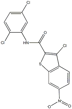 3-chloro-N-(2,5-dichlorophenyl)-6-nitro-1-benzothiophene-2-carboxamide Struktur