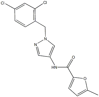 N-[1-(2,4-dichlorobenzyl)-1H-pyrazol-4-yl]-5-methyl-2-furamide Struktur