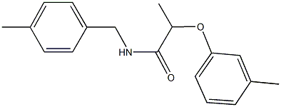 N-(4-methylbenzyl)-2-(3-methylphenoxy)propanamide Struktur