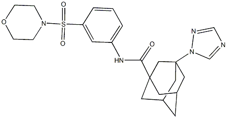 N-[3-(4-morpholinylsulfonyl)phenyl]-3-(1H-1,2,4-triazol-1-yl)-1-adamantanecarboxamide Struktur