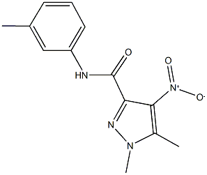 4-nitro-1,5-dimethyl-N-(3-methylphenyl)-1H-pyrazole-3-carboxamide Struktur