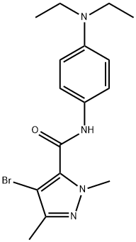 4-bromo-N-[4-(diethylamino)phenyl]-1,3-dimethyl-1H-pyrazole-5-carboxamide Struktur