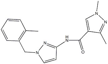 1,3-dimethyl-N-[1-(2-methylbenzyl)-1H-pyrazol-3-yl]-1H-pyrazole-4-carboxamide Struktur