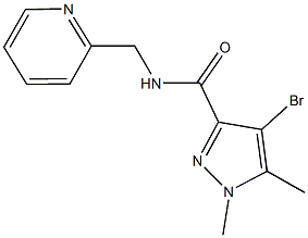 4-bromo-1,5-dimethyl-N-(2-pyridinylmethyl)-1H-pyrazole-3-carboxamide Struktur