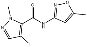 4-iodo-1-methyl-N-(5-methyl-3-isoxazolyl)-1H-pyrazole-5-carboxamide Struktur