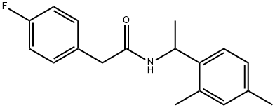 N-[1-(2,4-dimethylphenyl)ethyl]-2-(4-fluorophenyl)acetamide Struktur